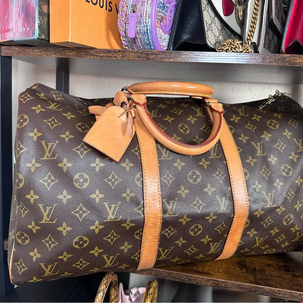 Authentic 1993 Louis Vuitton Monogram Carryall 50 Duffel Bag